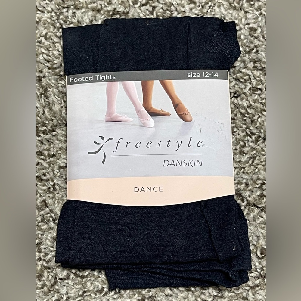 Freestyle Black Footed Tights - Size 12-14